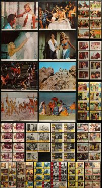 2s083 LOT OF 143 1960S LOBBY CARDS 1960s mostly complete sets from a variety of different movies!