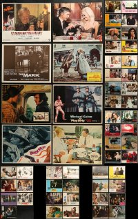 2s089 LOT OF 55 LOBBY CARDS 1960s-1980s great scenes from a variety of different movies!