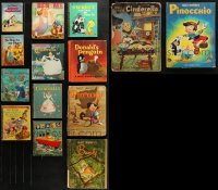 2s008 LOT OF 14 HARDCOVER WALT DISNEY BOOKS 1980s Pinocchio, Cinderella, Bambi & more!