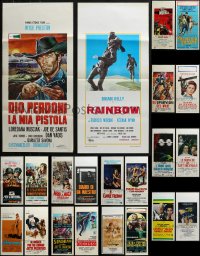 2s263 LOT OF 22 FORMERLY FOLDED ITALIAN LOCANDINAS 1950s-1980s a variety of movie images!