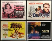 2s419 LOT OF 8 UNFOLDED HALF-SHEETS 1950s-1980s great images from a variety of movies!