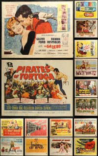 2s397 LOT OF 17 MOSTLY UNFOLDED HALF-SHEETS 1950s-1960s great images from a variety of movies!