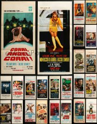 2s262 LOT OF 26 FORMERLY FOLDED ITALIAN LOCANDINAS 1960s-1980s a variety of movie images!