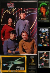 2s303 LOT OF 6 UNFOLDED STAR TREK MISCELLANEOUS POSTERS 1980s-1990s Shatner, Stewart & more!