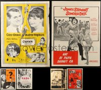 2s235 LOT OF 7 FORMERLY FOLDED 18X25 CANADIAN POSTERS 1960s a varietiy of different movie images!