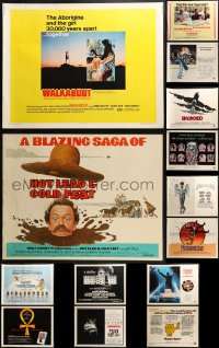 2s407 LOT OF 14 UNFOLDED HALF-SHEETS 1970s great images from a variety of different movies!