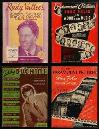 2s022 LOT OF 4 SONG FOLIO MAGAZINES 1930s Rudy Vallee, Eddy Duchin, Paramount words & music!