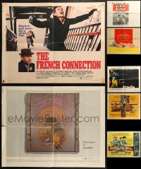 2s422 LOT OF 7 FORMERLY FOLDED HALF-SHEETS 1950s-1970s great images from a variety of movies!