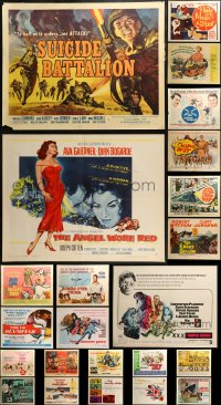 2s383 LOT OF 25 UNFOLDED HALF-SHEETS 1960s great images from a variety of movies!