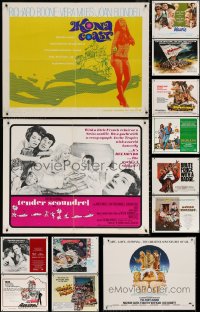 2s393 LOT OF 19 FORMERLY FOLDED HALF-SHEETS 1960s-1980s great images from a variety of movies!
