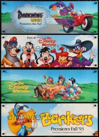 2s001 LOT OF 4 UNFOLDED DISNEY CHANNEL 11X33 TV POSTERS 1990s Disney Afternoon, Darkwing Duck!