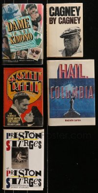 2s012 LOT OF 5 HARDCOVER MOVIE BOOKS 1970s-1990s James Cagney, Gone with the Wind & more!