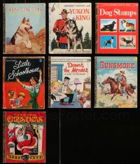 2s010 LOT OF 7 HARDCOVER MOSTLY LITTLE GOLDEN BOOKS 1950s-1970s Rin Tin Tin, Dennis the Menace!