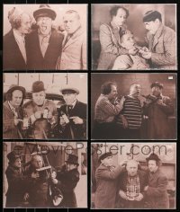2s027 LOT OF 6 THREE STOOGES 11X14 REPRO PHOTOS 1980s great images of Moe, Larry & Curly!
