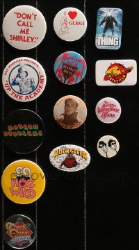 2s149 LOT OF 13 PROMOTIONAL PIN-BACK BUTTONS 1980s-1990s great images froom a variety of movies!
