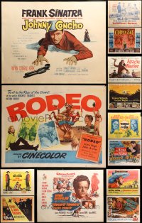 2s410 LOT OF 13 UNFOLDED HALF-SHEETS 1950s-1960s great images from a variety of movies!