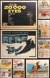 2s392 LOT OF 19 MOSTLY UNFOLDED HALF-SHEETS 1950s-1960s great images from a variety of movies!