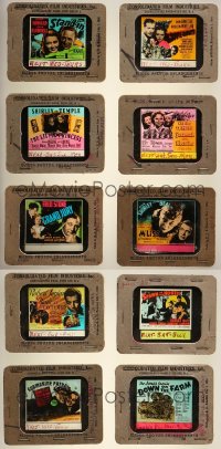 2s156 LOT OF 10 GLASS SLIDES 1930s great images from a variety of different movies!
