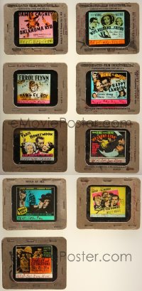 2s158 LOT OF 9 GLASS SLIDES 1930s great images from a variety of different movies!