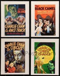 2s133 LOT OF 4 COLOR REPRO PHOTOS OF CHARLIE CHAN POSTERS 1990s art from the original posters!
