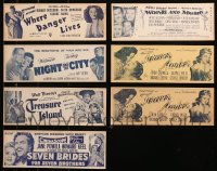 2s134 LOT OF 7 4X11 TITLE STRIPS 1940s-1950s great images from a variety of different movies!