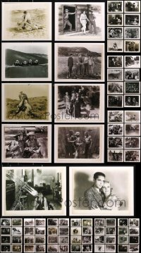 2s033 LOT OF 130 8.5X11 REPRO PHOTOS OF SERIAL STILLS 2000s scenes from westerns, adventure & more!