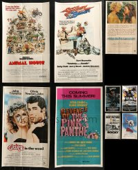 2s295 LOT OF 9 FORMERLY FOLDED TOPPS POSTERS 1981 Animal House, Grease, Superman, Rocky & more!