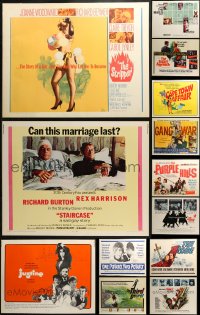 2s402 LOT OF 15 UNFOLDED HALF-SHEETS 1950s-1970s great images from a variety of different movies!
