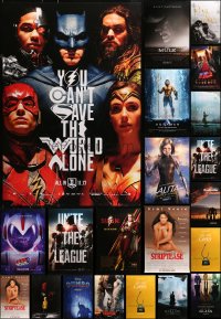 2s429 LOT OF 25 UNFOLDED MOSTLY DOUBLE-SIDED 27X40 ONE-SHEETS 1990s-2010s cool movie images!