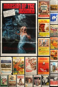 2s043 LOT OF 88 FOLDED ONE-SHEETS 1940s-1980s great images from a variety of different movies!