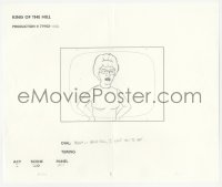2t023 KING OF THE HILL animation art 2000s cartoon pencil drawing of Peggy Hill looking angry!