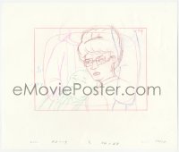 2t013 KING OF THE HILL animation art 2000s cartoon pencil drawing of Peggy scowling at Bobby!