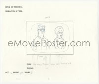 2t016 KING OF THE HILL animation art 2000s cartoon pencil drawing of Hank & Peggy asking for help!