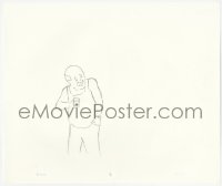 2t018 KING OF THE HILL animation art 2000s cartoon pencil drawing of Bill slouching with a beer!