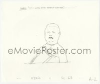 2t021 KING OF THE HILL animation art 2000s cartoon pencil drawing of Bobby grimacing with cookies!