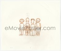2t012 SIMPSONS animation art 2000s cartoon pencil drawing of Mr. Burns, Homer, Frink & Willie!