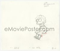 2t004 SIMPSONS animation art 2000s cartoon pencil drawing of Lisa saying this place is so great!