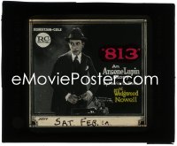 2t210 813 glass slide 1920 Wedgewood Nowell as the master thief Arsene Lupin, ultra rare!