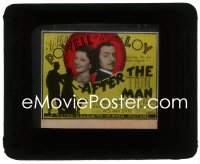 2t213 AFTER THE THIN MAN glass slide 1936 William Powell, Myrna Loy & Asta the dog too, cool art!
