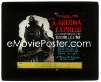 2t223 ARIZONA EXPRESS glass slide 1924 great image of two men fighting on front of train, rare!