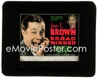 2t238 BROADMINDED glass slide 1931 great image of big mouth Joe E. Brown & Marjorie White!