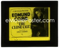 2t247 CLOSE CALL glass slide 1925 Edmund Cobb cowboy short directed by Ernst Laemmle, ultra rare!