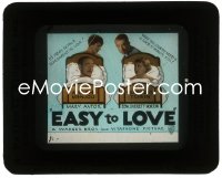 2t263 EASY TO LOVE glass slide 1934 Genevieve Tobin & Adolphe Menjou in an experiment in love!