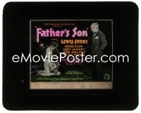 2t269 FATHER'S SON glass slide 1932 Lewis Stone watches men fighting, Booth Tarkington story!