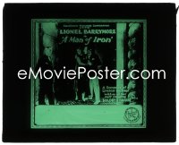 2t321 MAN OF IRON glass slide 1925 Lionel Barrymore & Mildred Harris in a loveless marriage!