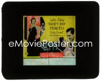 2t408 THIRTY-DAY PRINCESS glass slide 1934 Cary Grant, Sylvia Sidney as both princess & poor actress!