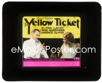 2t434 YELLOW TICKET glass slide 1931 great image of Lionel Barrymore scolding sexy Elissa Landi!