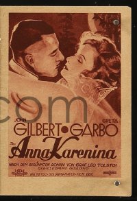 2t034 LOVE German herald 1928 different art of Greta Garbo as Anna Karenina embracing John Gilbert!