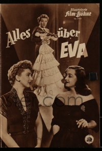 2t047 ALL ABOUT EVE German program 1952 Bette Davis, Anne Baxter classic, but no Marilyn Monroe!