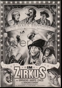 2t050 AT THE CIRCUS German program R1970s Groucho, Chico & Harpo, Marx Brothers, different art!